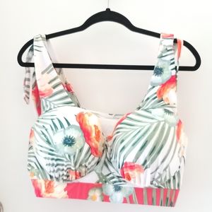 Longline Swim Bikini Top with Balconette Bra